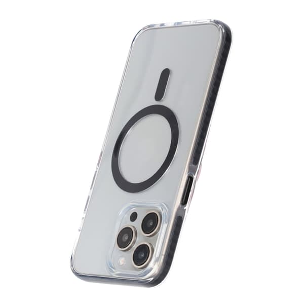 iPhone 15 Pro Mobilcover Magnet Dobbeltbeskyttelse - Sort