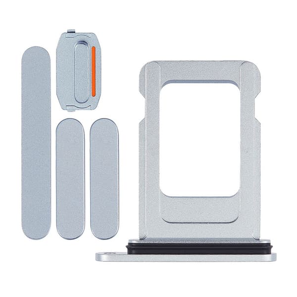 iPhone 15 / 15 Plus sivupainikesarja, sininen