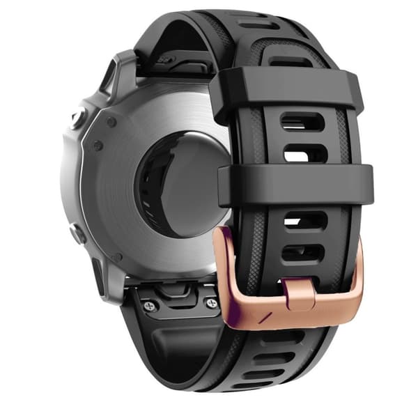 Garmin Fenix ​​​​7S/6S/5S/Instict 2 osv. Silikone Urrem - Sort