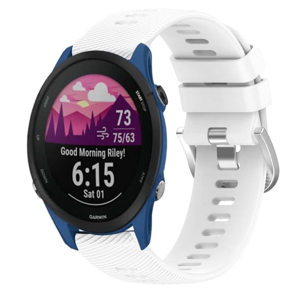 Garmin Forerunner 255S Silikon Klockarmband - Vit