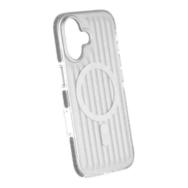 Mobilskal Korrugerad Magsafe för iPhone 17 - Silver