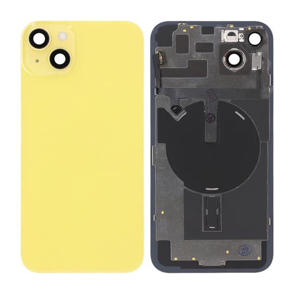 iPhone 14 Plus Bagside Glas Komplet OEM - Gul