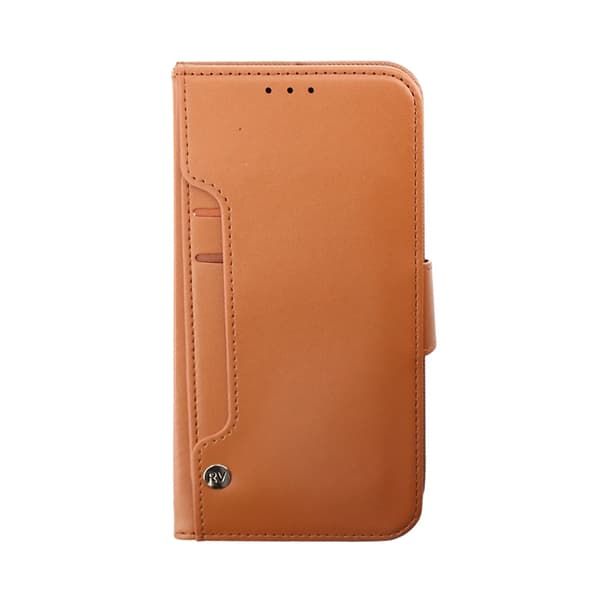 iPhone 14 Pro Max Plånboksfodral Extra Kortfack Rvelon - Brun