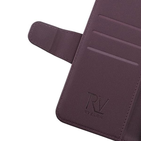 iPhone 13 Pro Plånboksfodral Extra Kortfack Rvelon - Mörklila