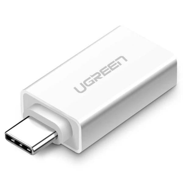 UGREEN USB-C - USB-A 3.0 -sovitin - Valkoinen