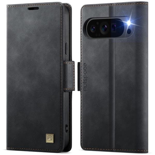AUTSPACEA11 Google Pixel 11 Pro XL Plånboksfodral RFID-blockering - Svart
