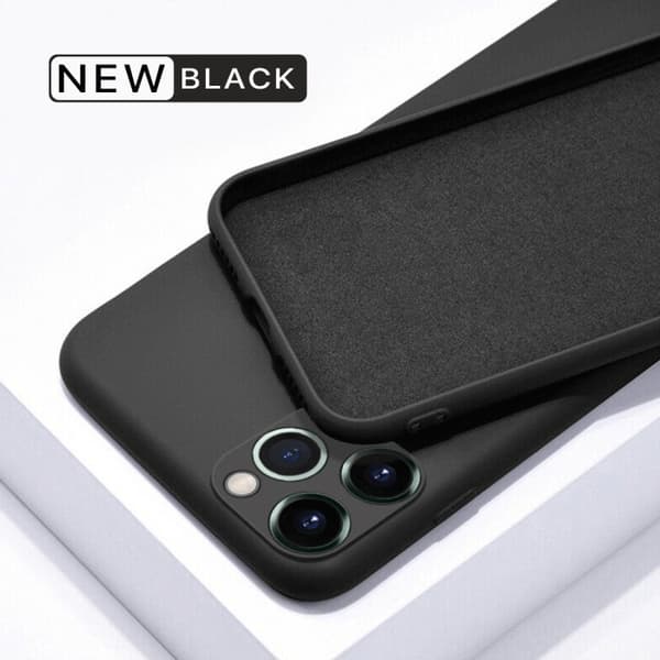 iPhone 12 Pro Max Blød Silikone Cover Høj Kvalitet - Sort