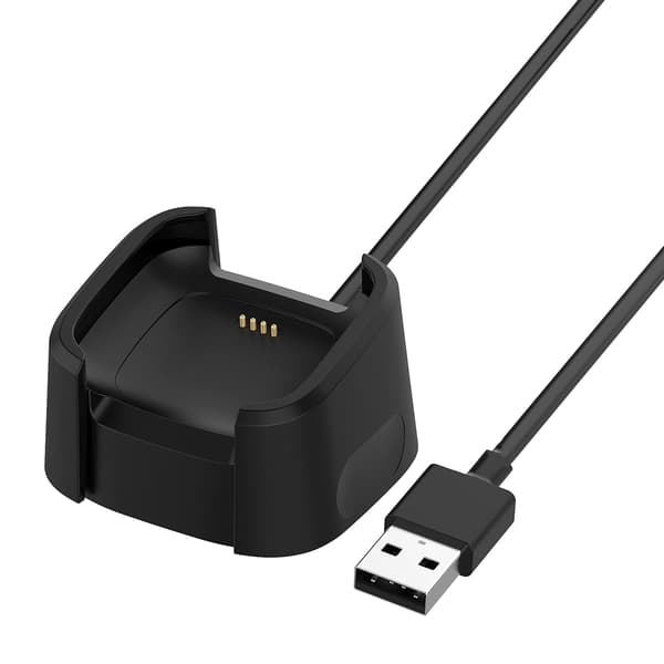 Latauskaapeli 4-nastainen USB Fitbit Versa 2:lle - Pysty malli
