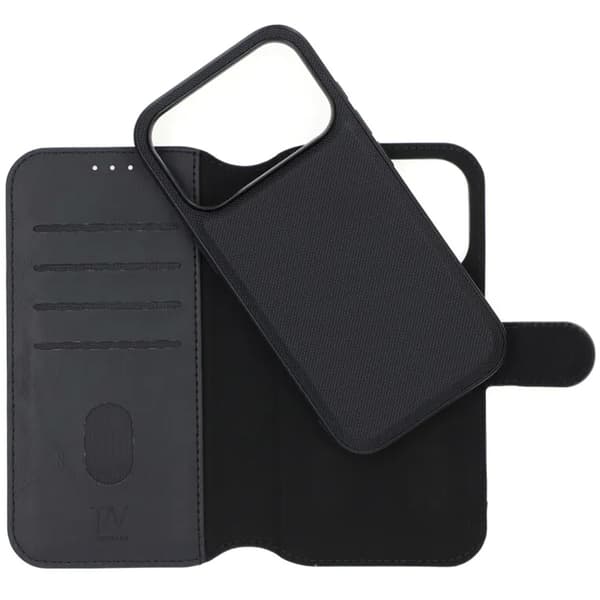 Rvelon Plånboksfodral Magnet för iPhone 17 Pro Max - Svart