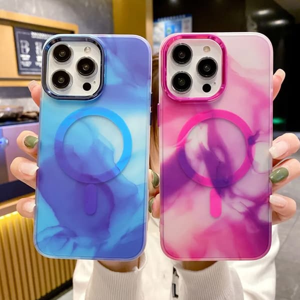 iPhone 13 Pro MagSafe Mobilskal - Rosa Abstrakt