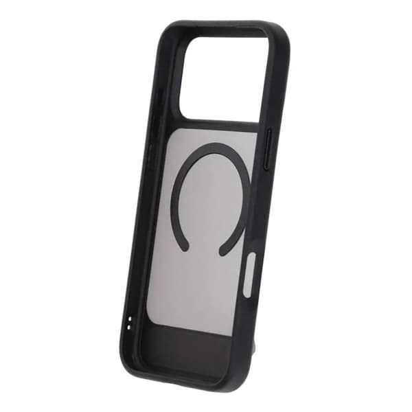 Black Feather Inclined Bracket Magnetic Case - iPhone 17 Pro Max Black