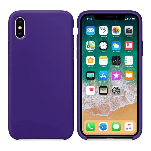 Silikoneetui til iPhone X Violet