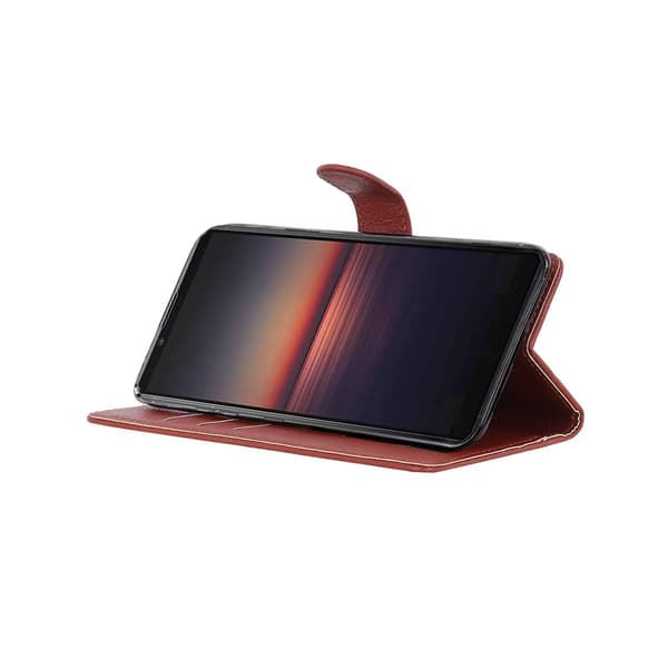 Sony Xperia 1 III 5G Plånboksfodral med Stativ - Brun