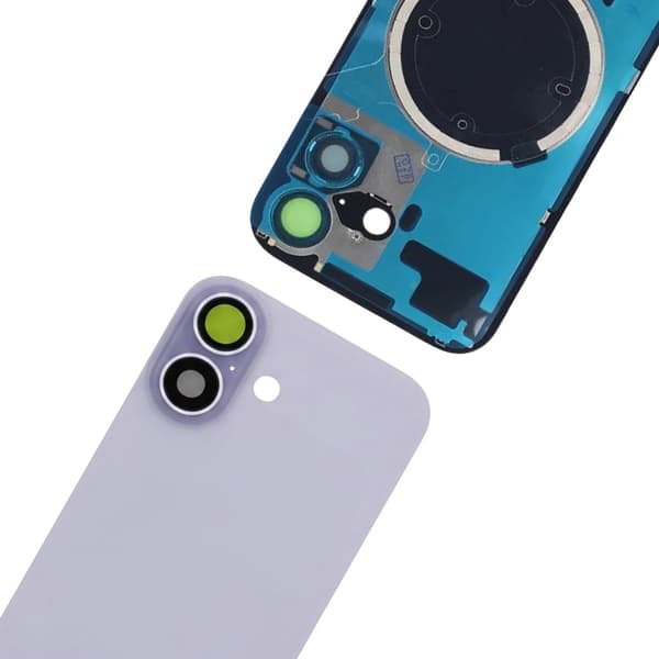 Baksida Glas med smådelar för iPhone 17 - Lavendel