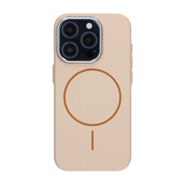 iPhone 15 Pro Max Mobilskal Carbonmönstrad - Guld