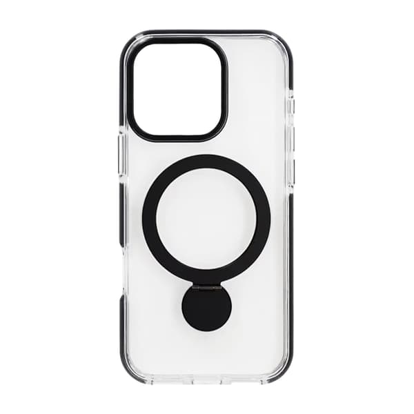 Pindun 360° Roterende Stativ Magnetisk Etui Til iPhone 16 Pro Max Sort