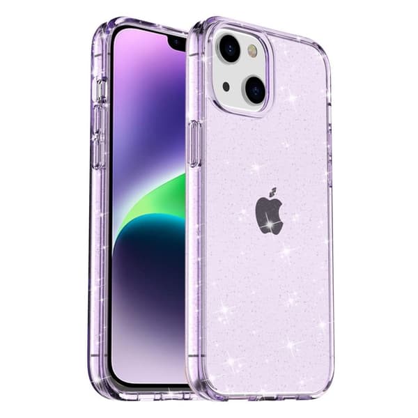 Kimalteleva iPhone 15 -kotelo - Violetti