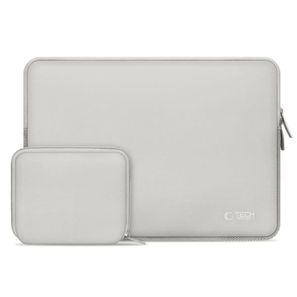 Tech-Protect Neoslim Laptopfodral 15-16\" med tillbehörsficka - Grå