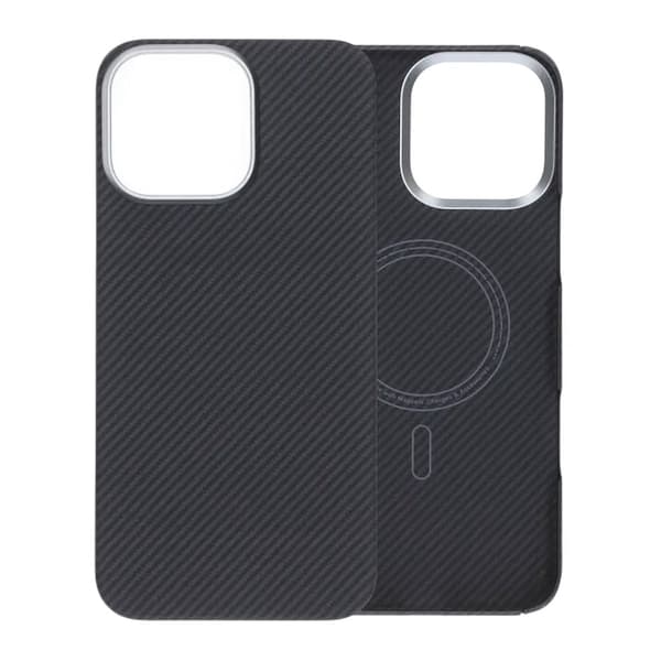 Kevlar Magsafe-kuori iPhone 16 Pro Maxille - Musta raidoilla