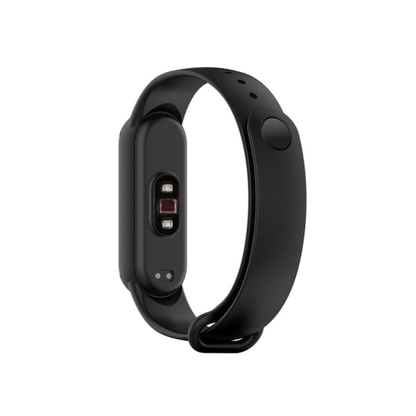 Blankt silikone urrem til Xiaomi Mi Band 5 & 6 - Sort