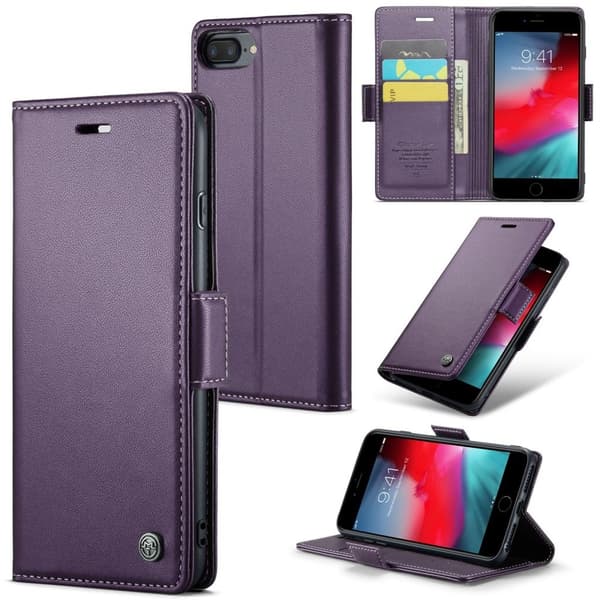 CASEME iPhone 6 Plus/6s Plus/7 Plus/8 Plus Cover med Kortpladser - Lilla