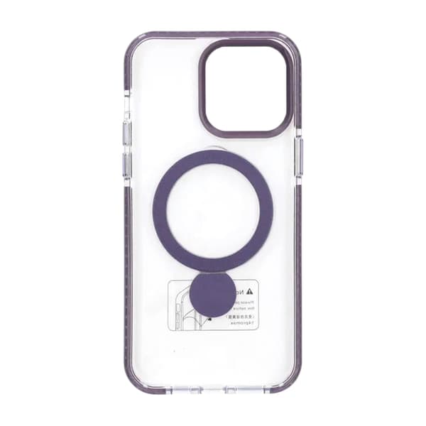 Pindun 360° Roterende Stativ Magnetisk Etui Til iPhone 14 Pro Max Lilla