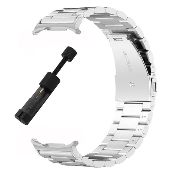 Samsung Galaxy Watch 8 Urrem i rustfrit stål – Sølv