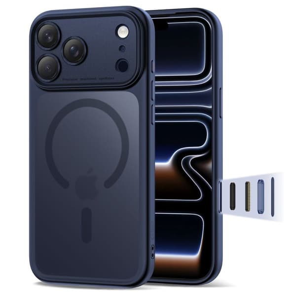 Tech-Protect Magpeak Magsafe CC Cover til iPhone 17 Pro - Navy Blå