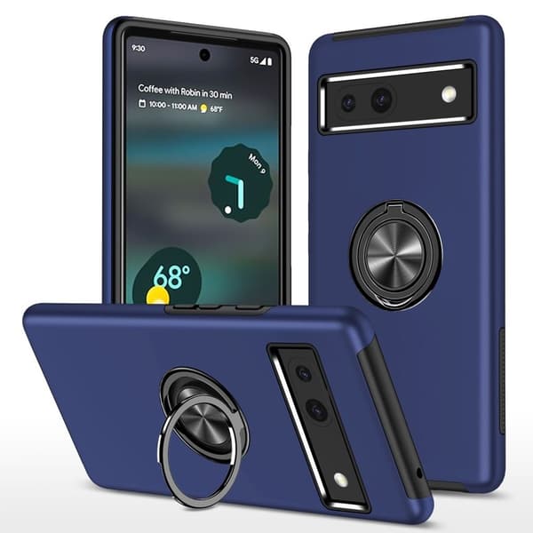 Google Pixel 7A 5G -kotelo renkaalla - Sininen