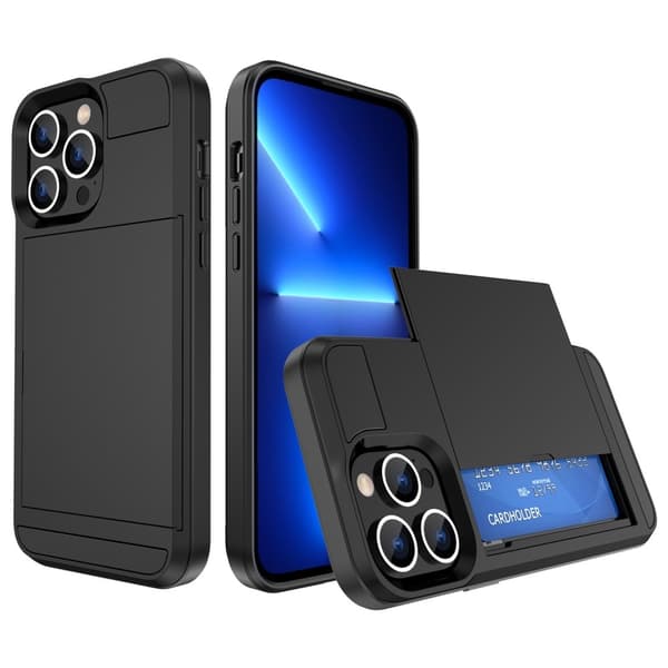 iPhone 14 -kotelo korttipaikalla - Musta