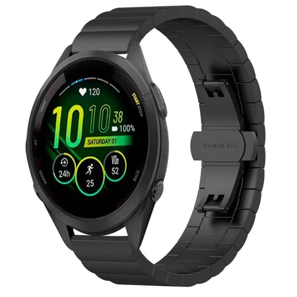 Garmin Forerunner 265S Urrem i rustfrit stål - Sort