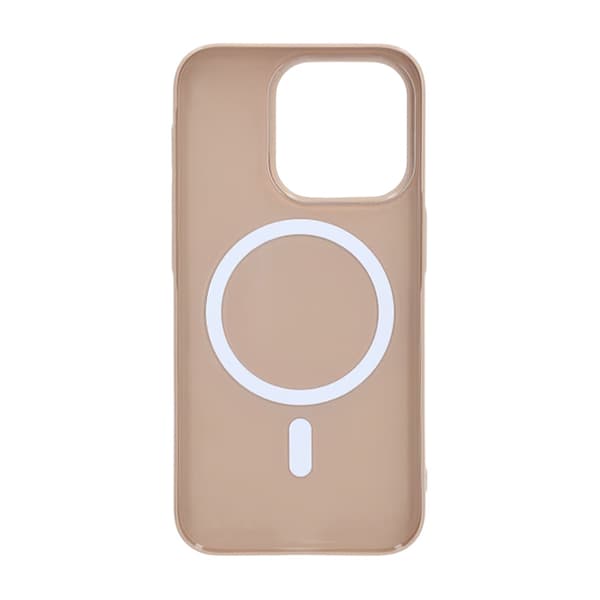 Blankt design Magnetisk etui til iPhone 15 Pro Guld