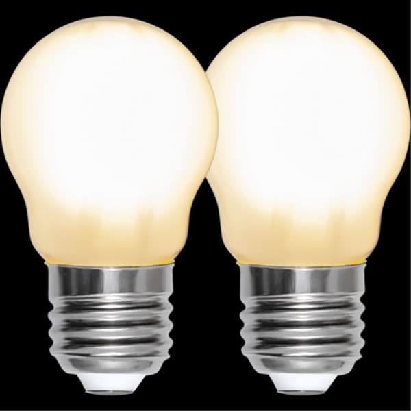 LED-lampa E27 G45 Frosted 2-pack