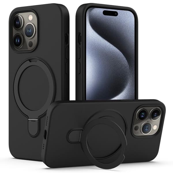 iPhone 15 Pro MagSafe Cover med Stativ - Sort