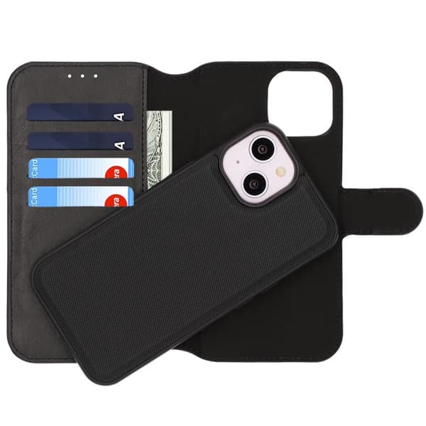 Rvelon Pungcover Magnet til iPhone 13 og 14 - Sort