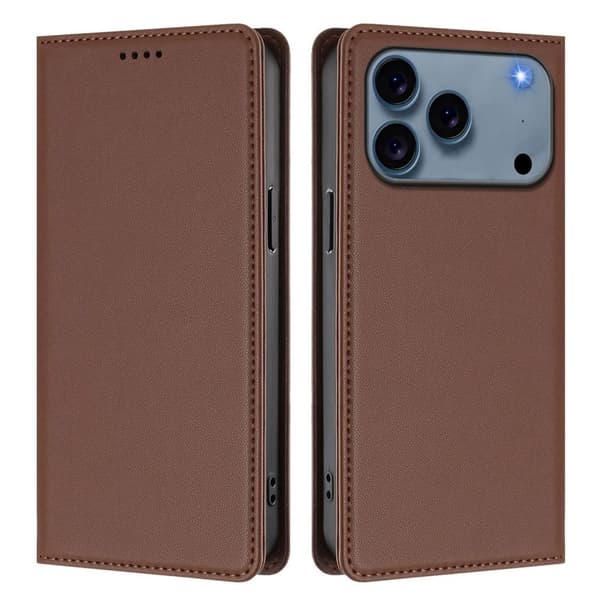 iPhone 18 Pro/17 Pro Pungcover PU-læder - Brun