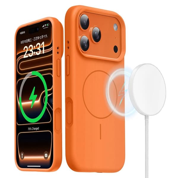 iPhone 18 Pro Max/17 Pro Max MagSafe Cover i Silikone - Orange