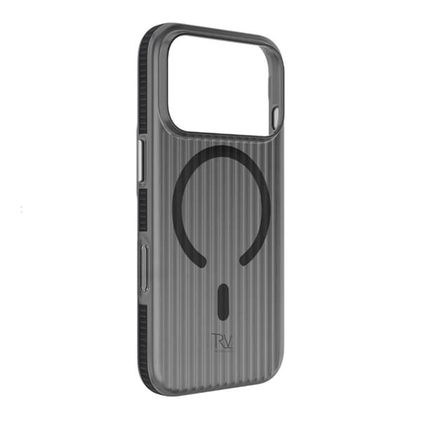 Rvelon Bølget Magsafe Mobilcover til iPhone 17 Pro Max - Sort