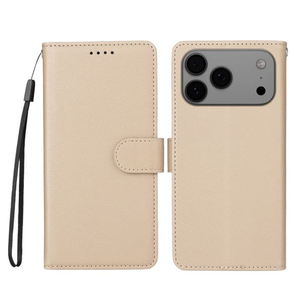 iPhone 17 Pro Max RFID-blokerende PU læder wallet cover - Hvid