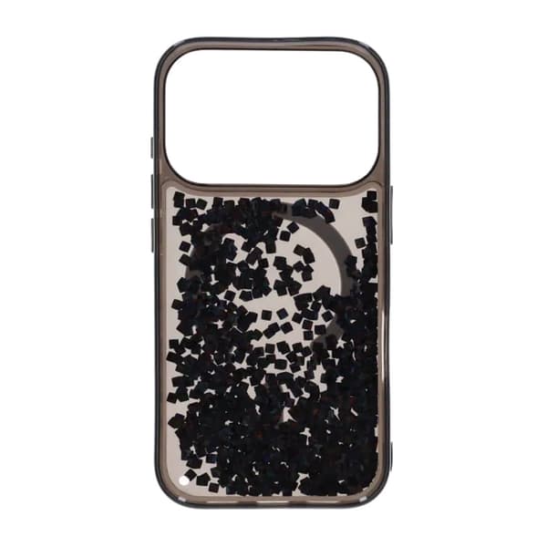 Diamond Quicksand Magnetisk Cover Til iPhone 17 Pro Sort