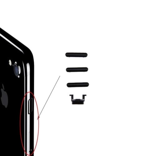 iPhone 7/7 Plus Tænd/Lydstyrkeknap Jet Black