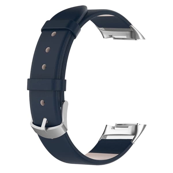 Fitbit Charge 6 / 5 Klockarmband i Läder - Mörkblå