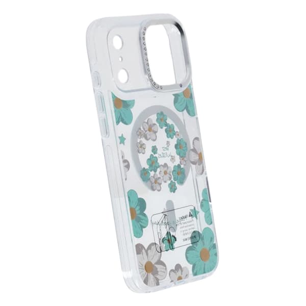 Gradient Blomster Magnetisk Cover Til iPhone 17 Pro Max Grøn