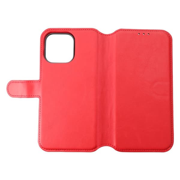 iPhone 15 Pro Max Plånboksfodral Magnet Rvelon - Röd