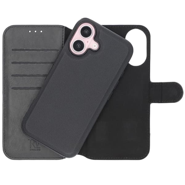 iPhone 16 Pung Etui Magnet Rvelon - Sort