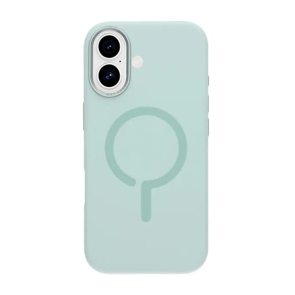 Mobilskal Silikon med Kamera Metallram för iPhone 17 - Grön