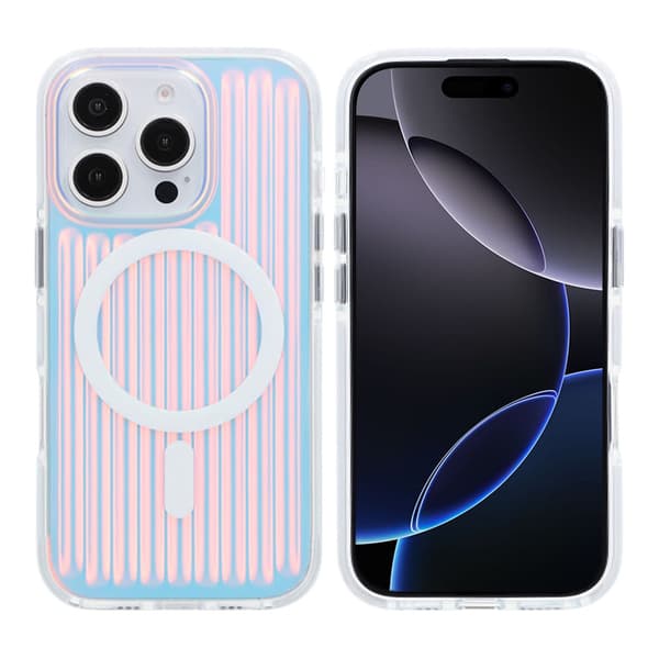 Model reflekterende farve Magnetisk etui til iPhone 16 Pro Rød