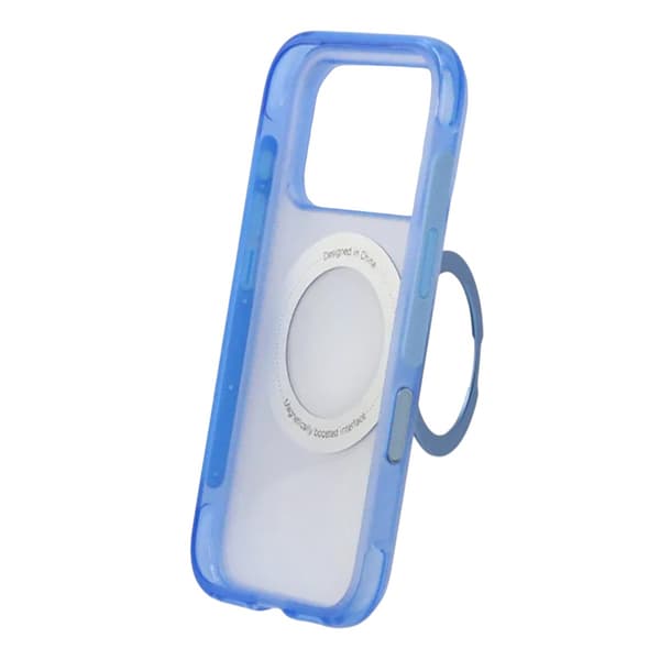 Mat MagSafe-cover med ringstativ til iPhone 17 Pro og 18 Pro - Blå