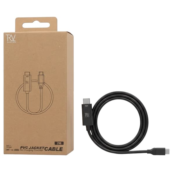 Rvelon USB-C til HDMI 1.4 kabel 4K - 2 meter med chipset