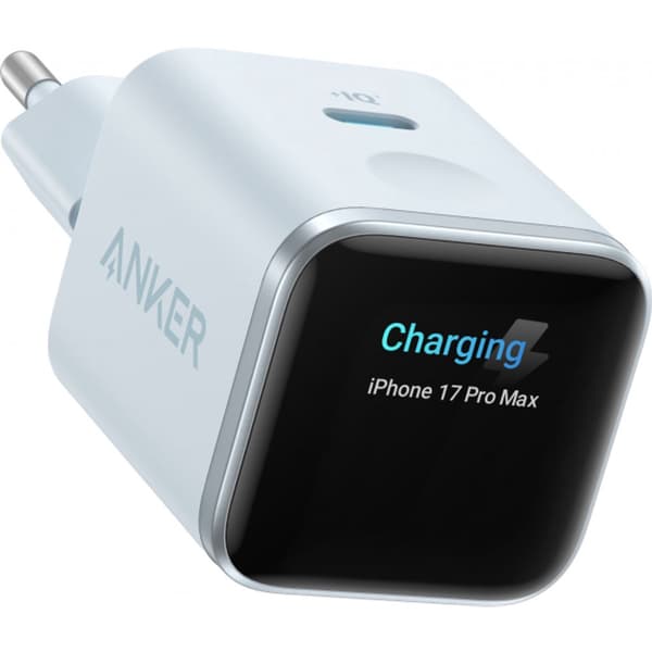 Anker Väggladdare Nano Display, 45W, USB-C - Blå